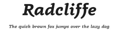 Radcliffe by Zetafonts — Serif Font — thumbnail 1