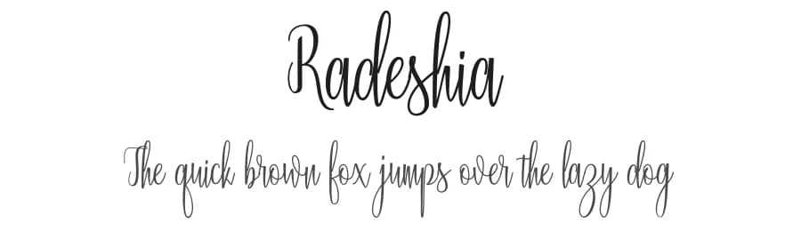Radeshia by JoeCreative — Script Handwritten Font