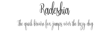Radeshia by JoeCreative — Script Handwritten Font — thumbnail 1