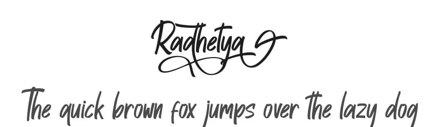Radhetya by Skiiller Studio — Script Handwritten Font
