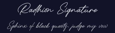 Radhion Signature by Typeline Studio — Script Handwritten Font — thumbnail 2