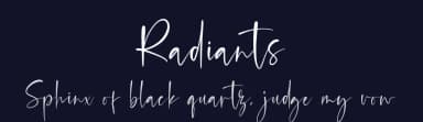 Radiants by Alpaprana Studio — Script Handwritten Font — thumbnail 2