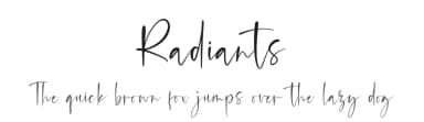 Radiants by Alpaprana Studio — Script Handwritten Font — thumbnail 1