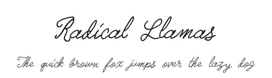 Radical Llamas by Xerographer Fonts — Script Handwritten Font