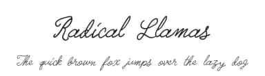 Radical Llamas by Xerographer Fonts — Script Handwritten Font — thumbnail 1