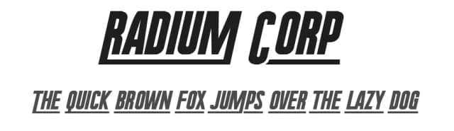 Radium Corp by James Barnardo — Sans Serif Font