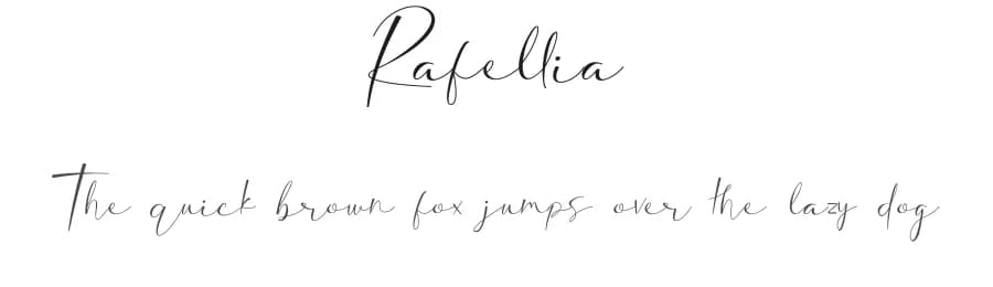 Rafellia by Tiny Hand Letter — Script Handwritten Font