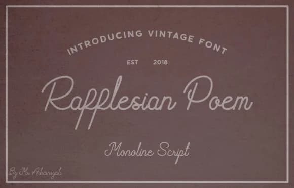 Rafflesian Poem Font by Adriansyah — Script Handwritten Font