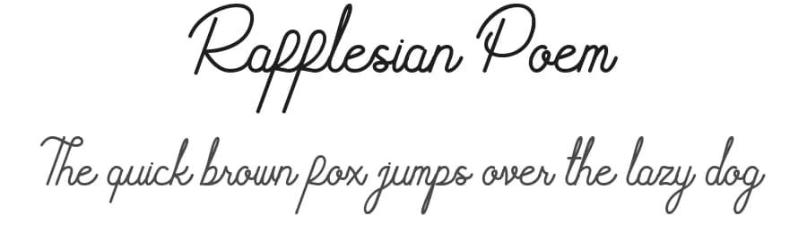 Rafflesian Poem by Rivo Dwi Adriansyah — Script Handwritten Font — preview 1