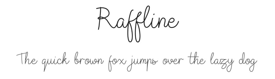 Raffline by Sibelumpagi — Script Handwritten Font