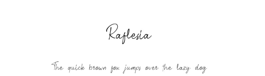 Raflesia by Zefix — Script Handwritten Font