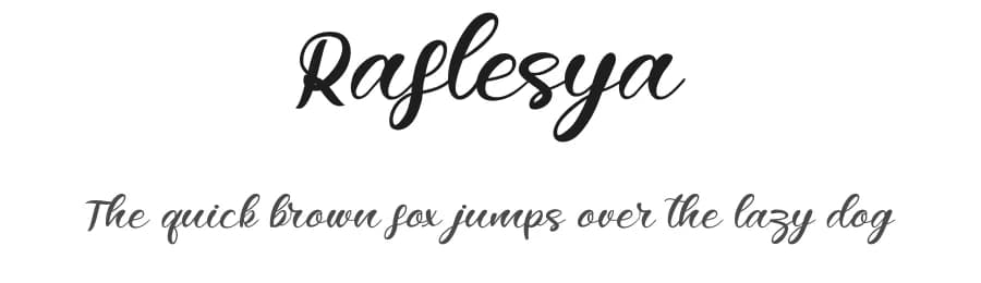 Raflesya by Skiiller Studio — Script Handwritten Font