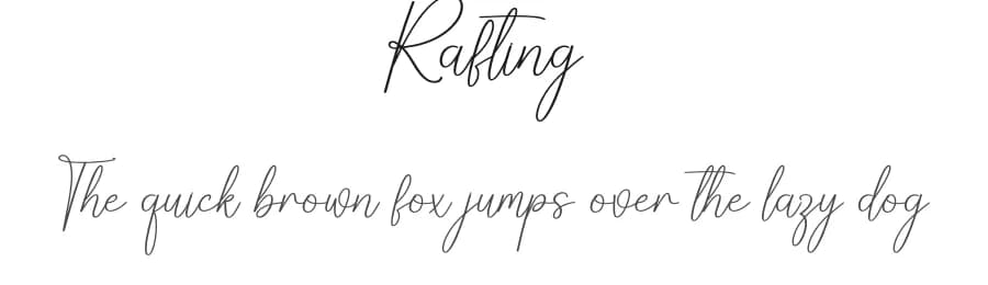 Rafting by Scratchones — Script Handwritten Font