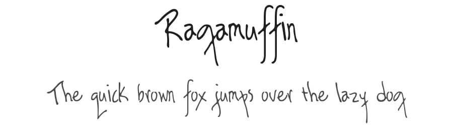 Ragamuffin by James Shields — Script Handwritten Font