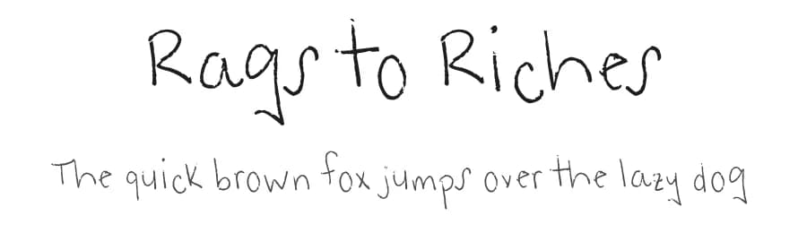 Rags to Riches by FontPanda — Script Handwritten Font