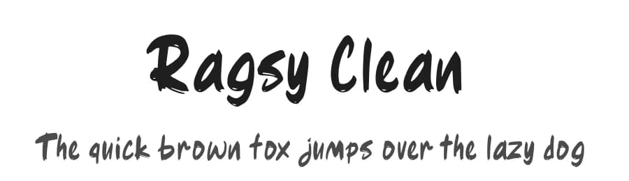 Ragsy Clean by D&K Project — Script Handwritten Font