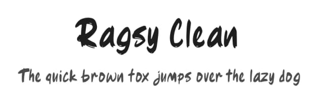 Ragsy Clean by D&K Project — Script Handwritten Font
