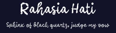 Rahasia Hati by wepfont.com — Script Handwritten Font — thumbnail 2