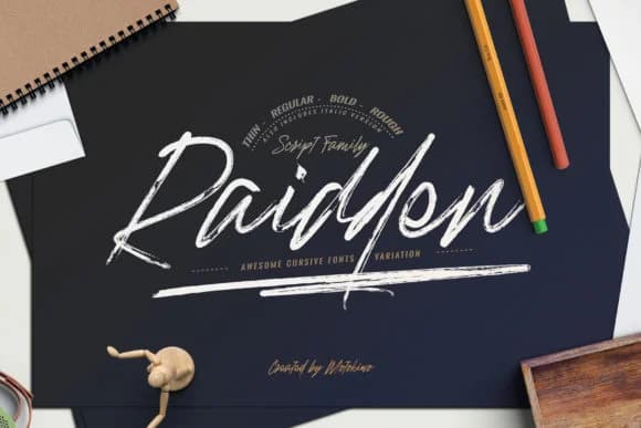 Raidden Family Font by motokiwo — Script Handwritten Font