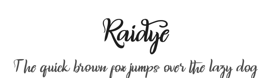 Raidye by nomlimofont — Script Handwritten Font
