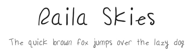 Raila Skies by Dismantle Destroy — Script Handwritten Font