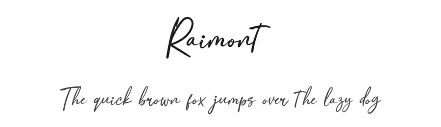 Raimont by twinletter — Script Handwritten Font