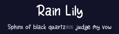 Rain Lily by Tate Chaffin — Script Handwritten Font — thumbnail 2