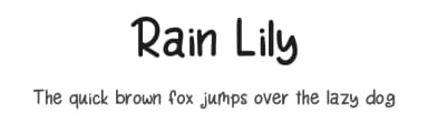 Rain Lily by Tate Chaffin — Script Handwritten Font — thumbnail 1