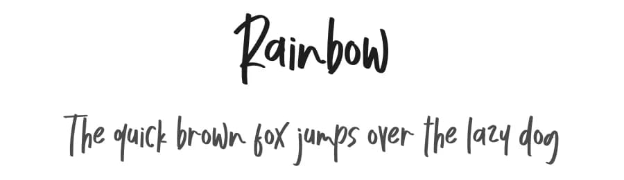 Rainbow by Etik Fatimah — Script Handwritten Font
