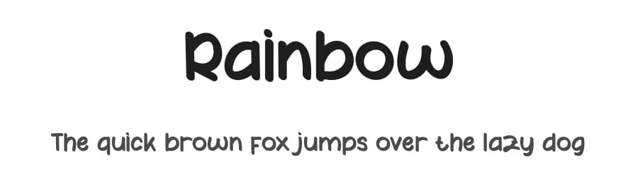 Rainbow by Etik Fatimah — Script Handwritten Font