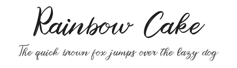 Rainbow Cake by Gagegostyle — Script Handwritten Font
