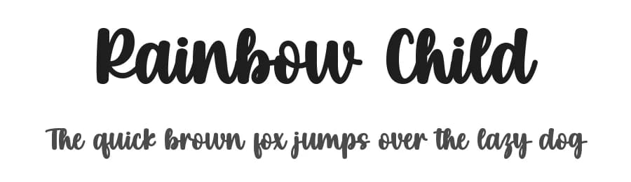 Rainbow Child by Danar Nugroho — Script Handwritten Font