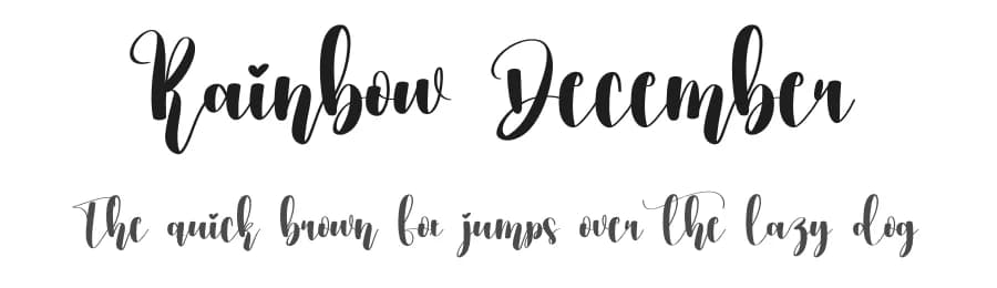 Rainbow December by Scratchones — Script Handwritten Font