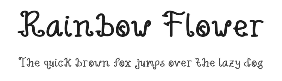 Rainbow Flower by Rangkai Aksara — Script Handwritten Font