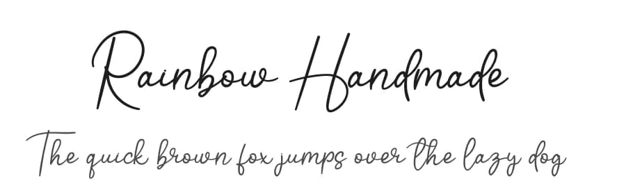Rainbow Handmade by Etik Fatimah — Script Handwritten Font