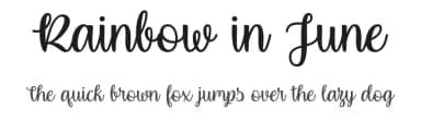 Rainbow in June by Misti's Fonts — Script Handwritten Font — thumbnail 1