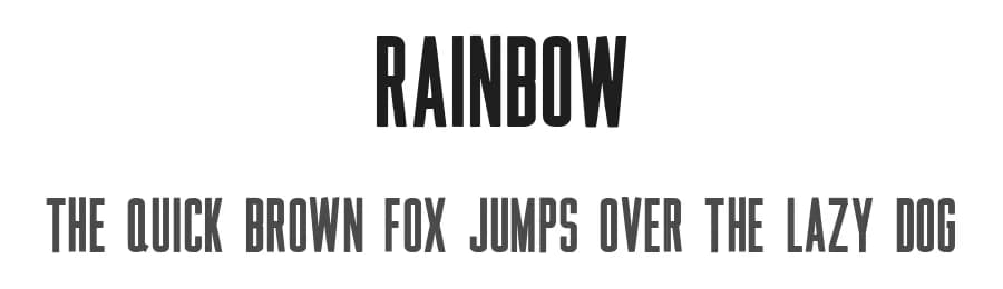 Rainbow by Cris — Sans Serif Font