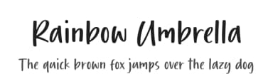 Rainbow Umbrella by Timur Type — Script Handwritten Font — thumbnail 1