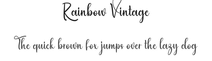 Rainbow Vintage by Id: #774701 — Script Handwritten Font