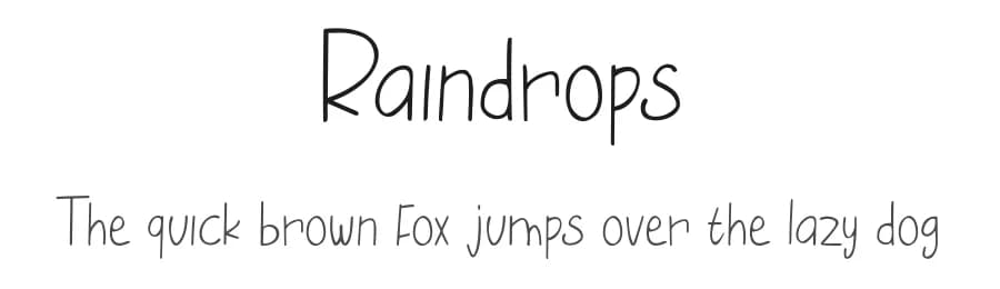 Raindrops by Tigadestd — Script Handwritten Font