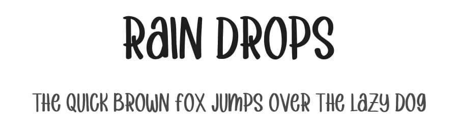 Rain Drops by Danu Setyaji Nugroho — Script Handwritten Font
