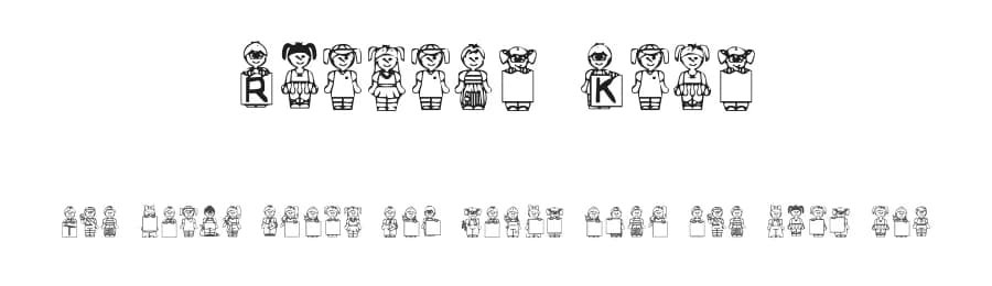 Rainies Kids by Billy Bear — Dingbats Font