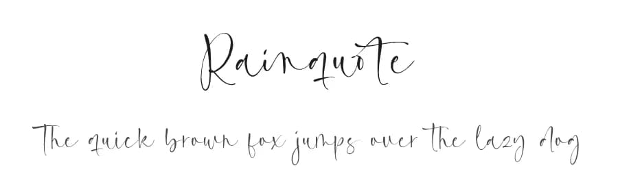 Rainquote by Balpirick Studio — Script Handwritten Font