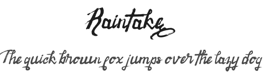 Raintake by SSI.Scraps — Script Handwritten Font