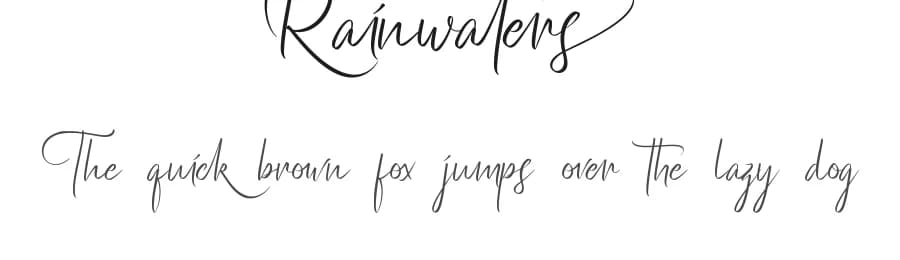 Rainwaters by RaisProject — Script Handwritten Font