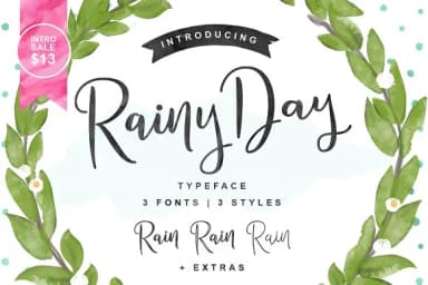 Rainy Day Font by Ian Mikraz — Script Handwritten Font — thumbnail 1