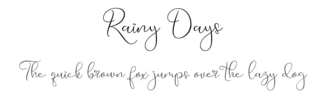 Rainy Days by Noftanti Studio — Script Handwritten Font