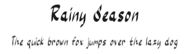 Rainy Season by Rangkai Aksara — Script Handwritten Font — thumbnail 1