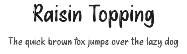 Raisin Topping by Idebareng — Script Handwritten Font