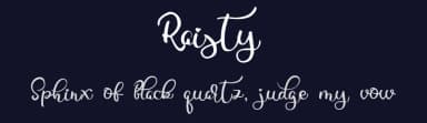 Raisty by Suamzu Art — Script Handwritten Font — thumbnail 2